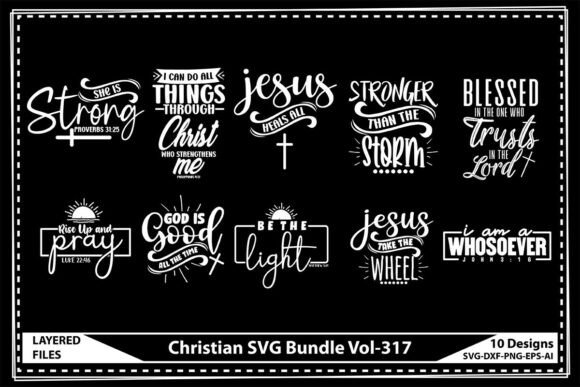 Christian SVG Bundle Vol-317: Perfect for Graphics and Crafts