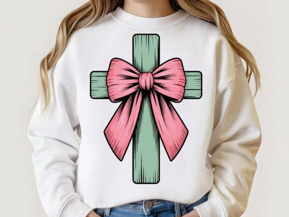 Pink Cross Bow Coquette: A Graphic Template for Faithful Brands