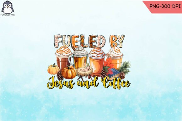Pumpkin Spice Jesus Christ Coffee PNG for Creative Crafts