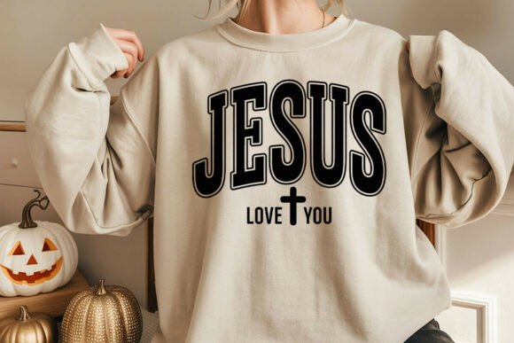 Retro Jesus Love You Design for Graphics and Crafts