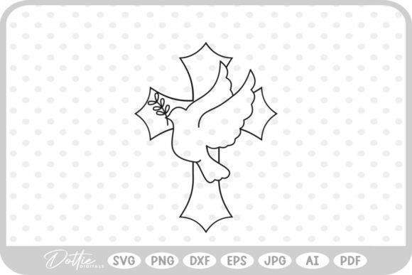 Review: Cross Dove Symbol Christian SVG PNG for Crafts