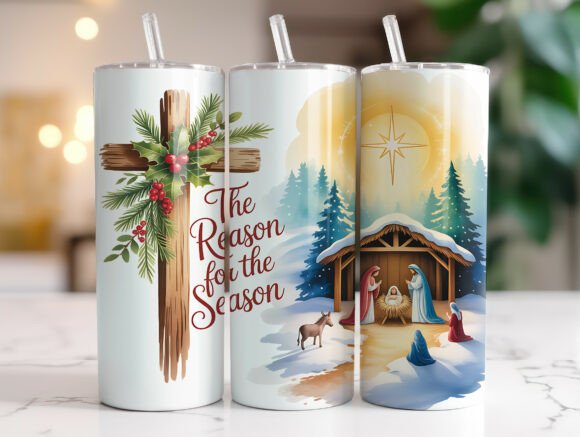 Review of Christian 20oz Skinny Tumbler Wrap PNG